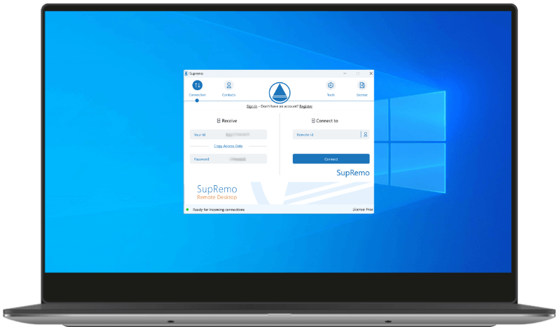 Assistenza remota supremo windows screen